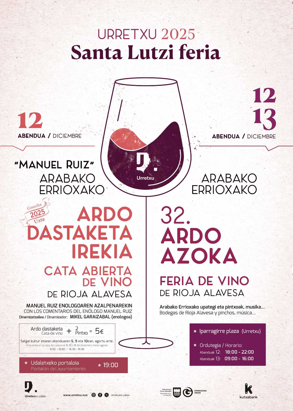 cata de vino - feria de santa lucía