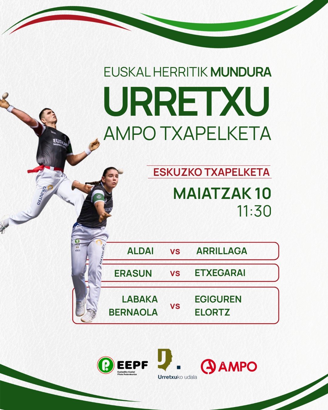 Euskal Herritik Mundura, Pilota Ederrenan