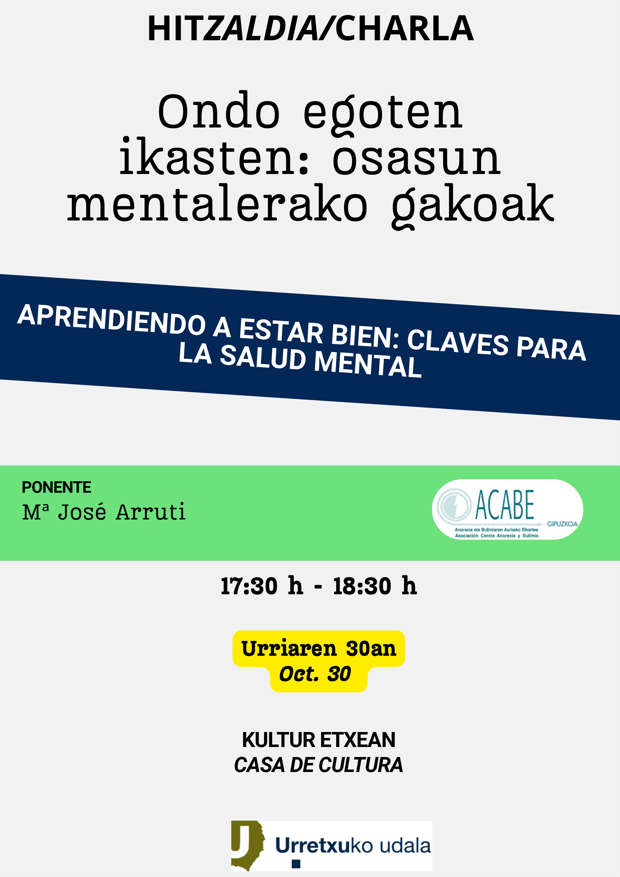 Ondo egoten ikasten: Osasun mentalerako gakoak