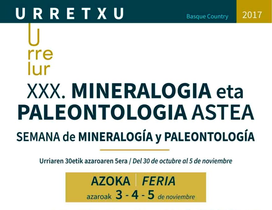 XXX Semana de Mineralogia y Paleontologia