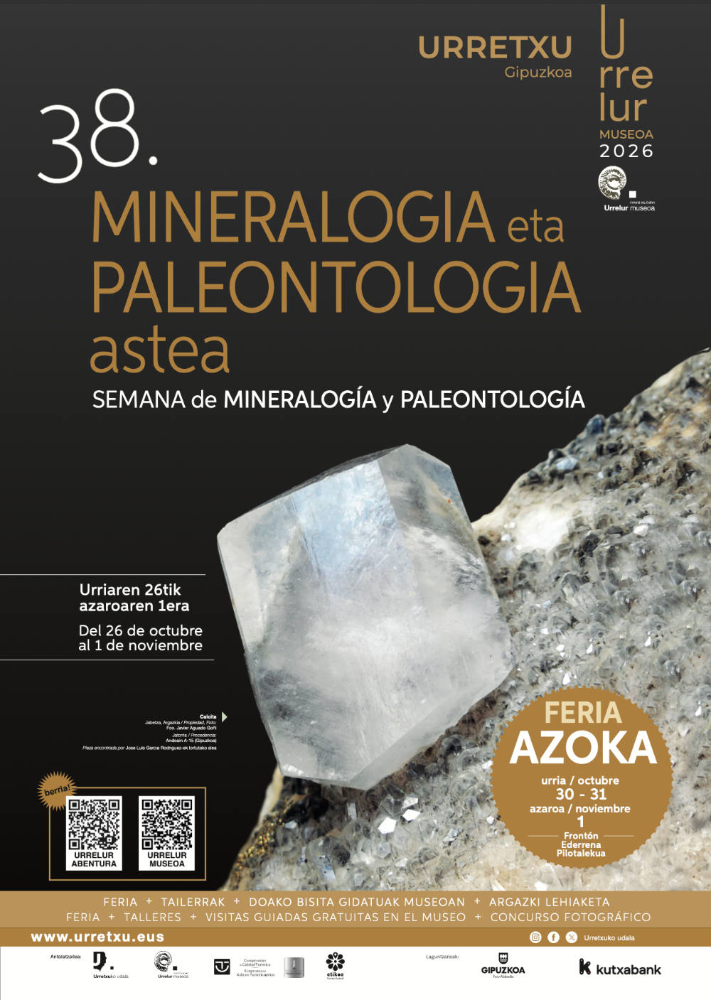 urrelur mineralogoia eta paleontologia astea 2026